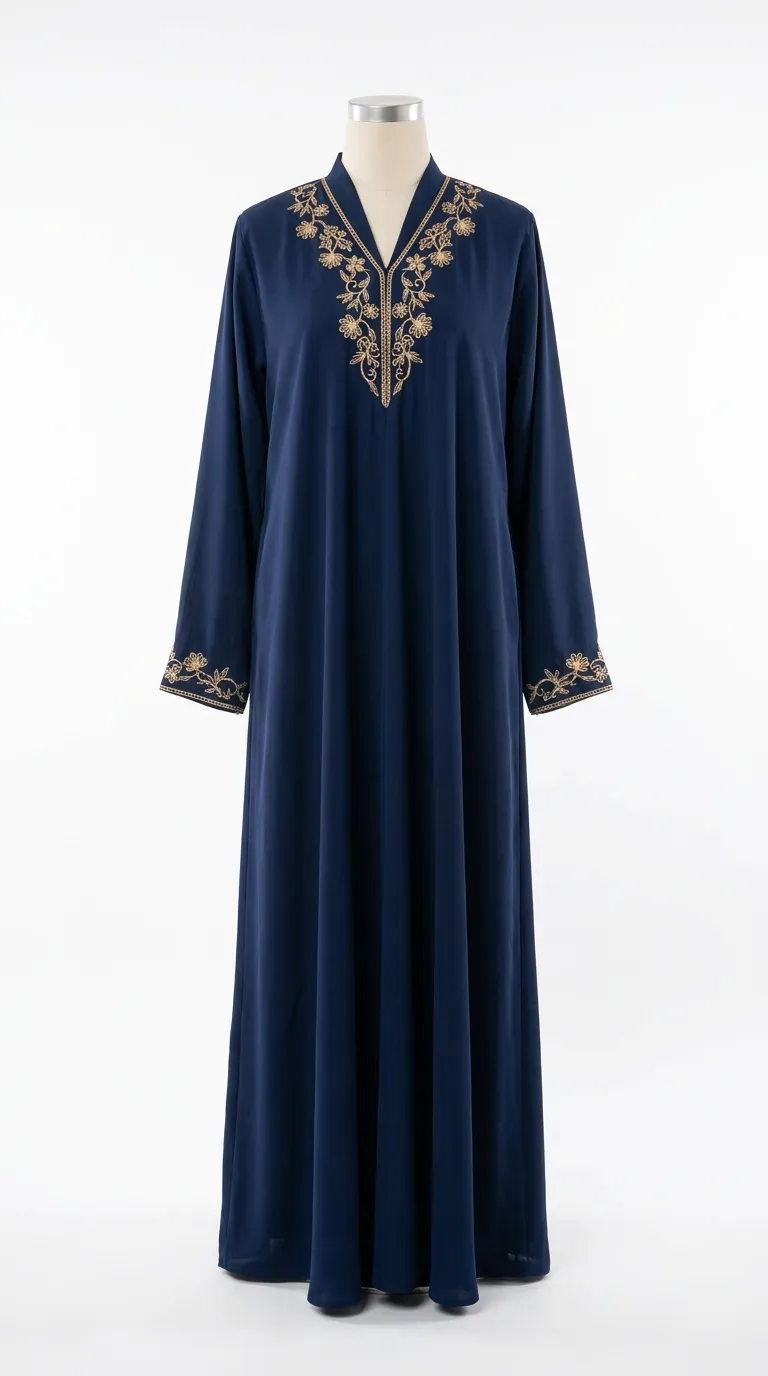 Blue Abaya Front