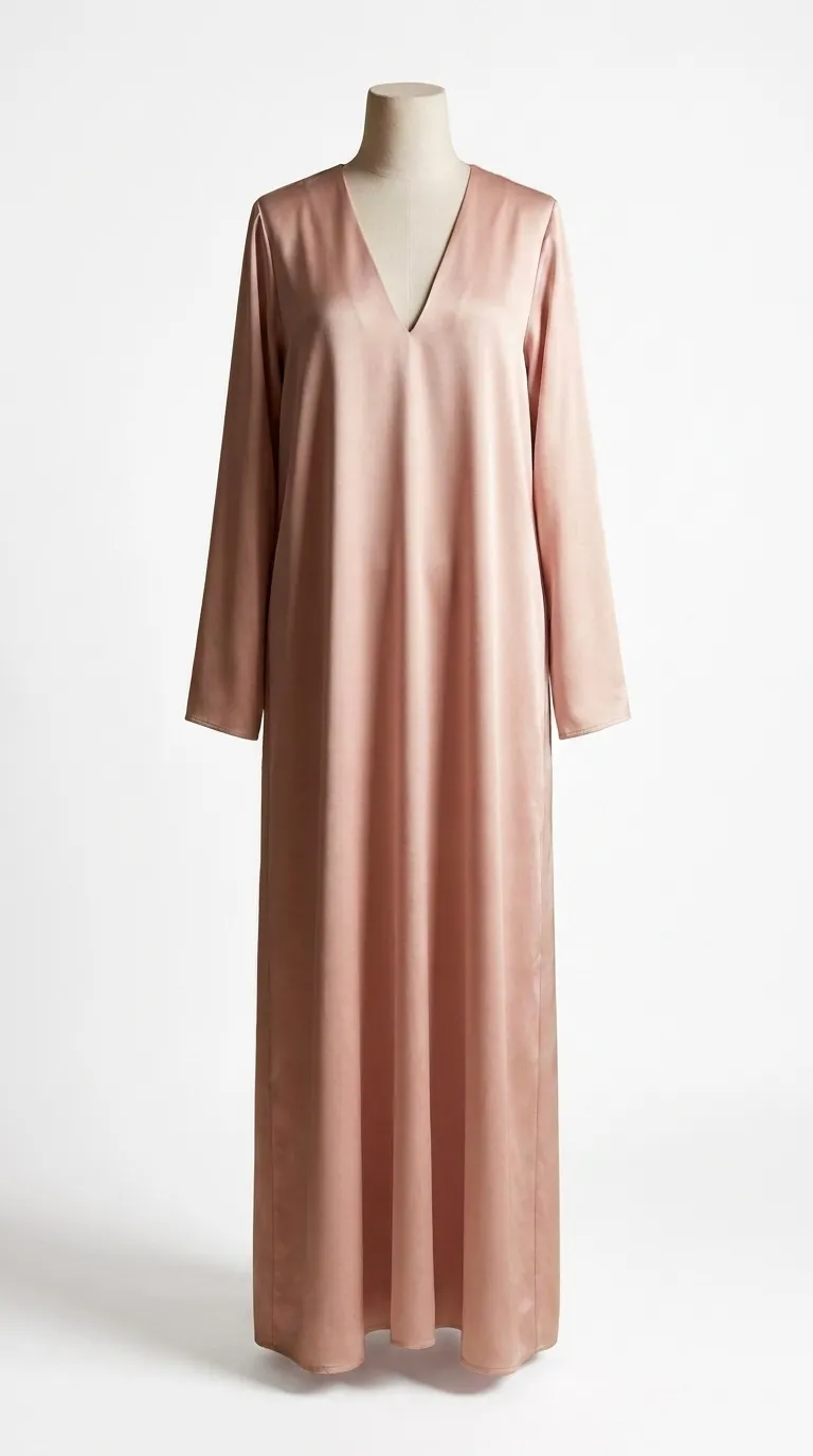 Nude Pink Abaya Front