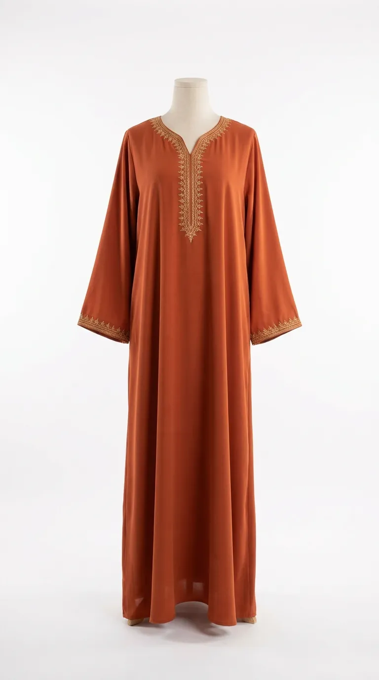 Orange Abaya Front