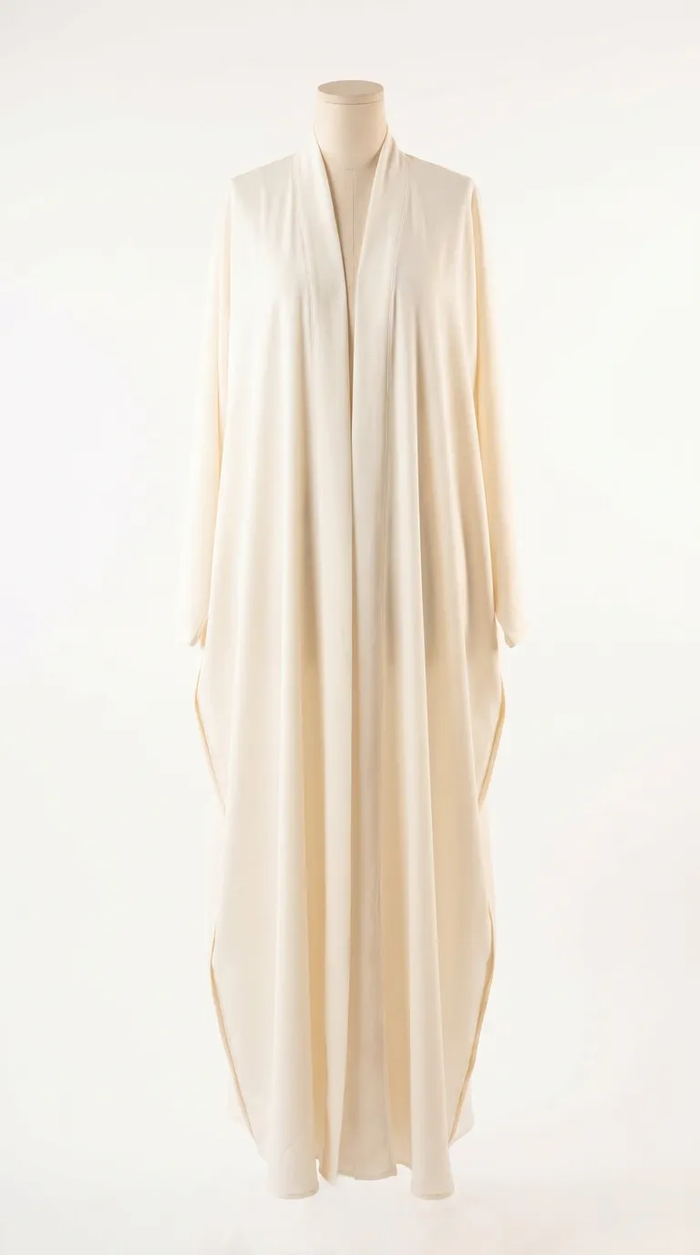 White Abaya Front