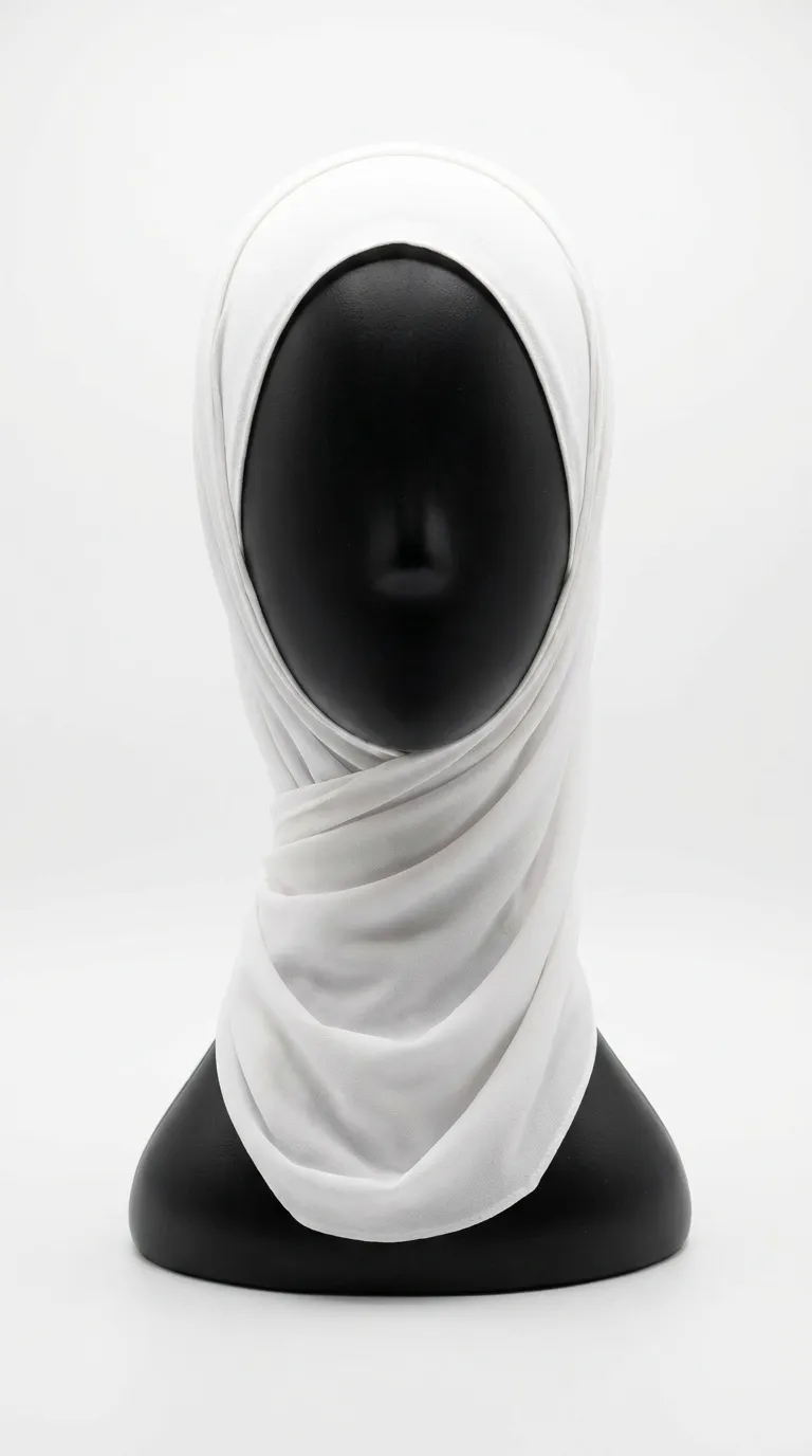 White Hijab Front