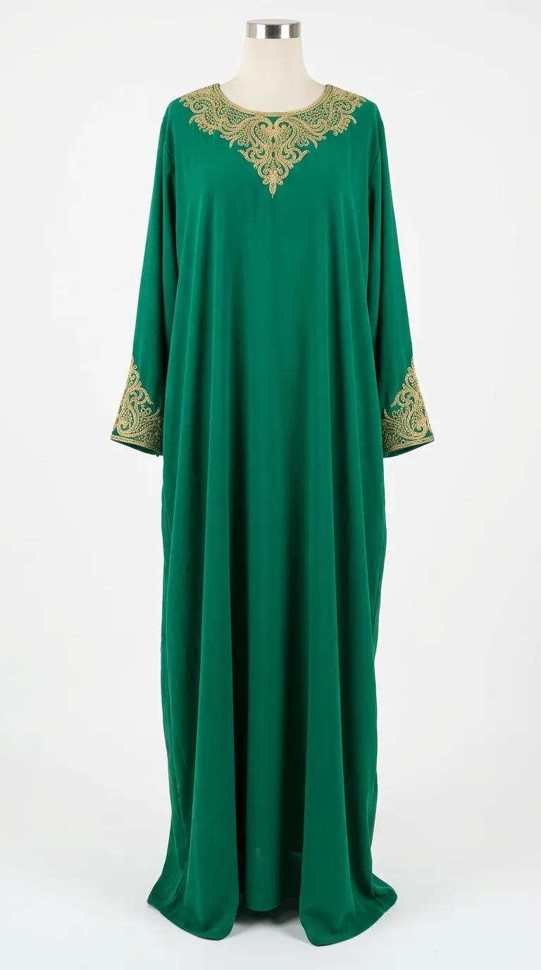 Green Abaya Front