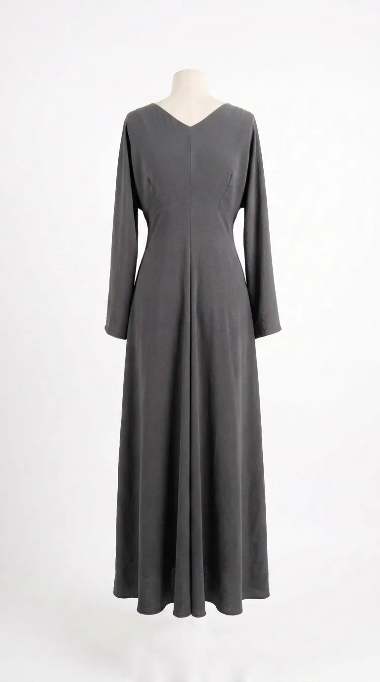 Grey Abaya Front