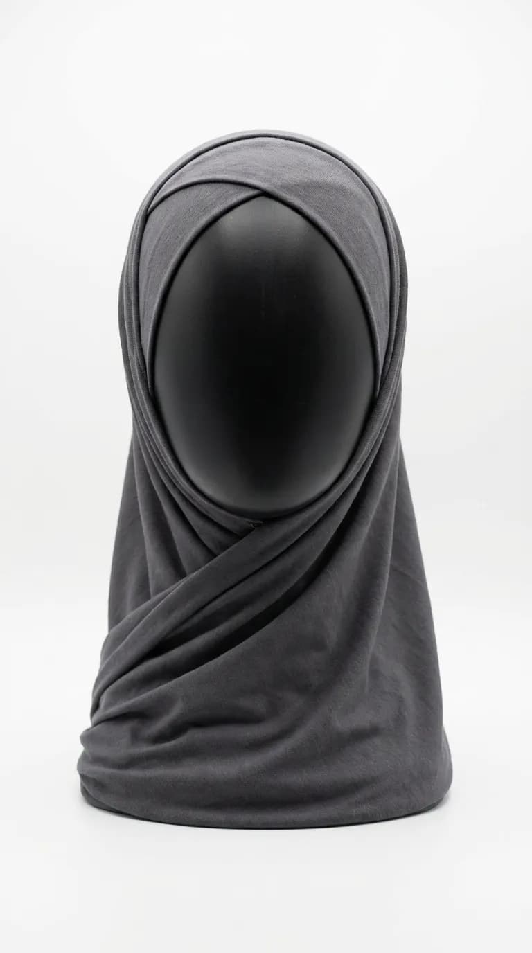 Grey Hijab Front