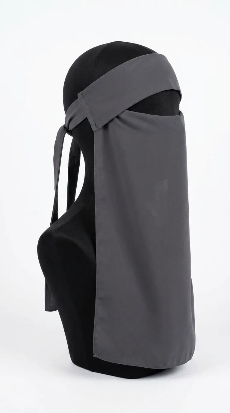 Grey Niqab Front