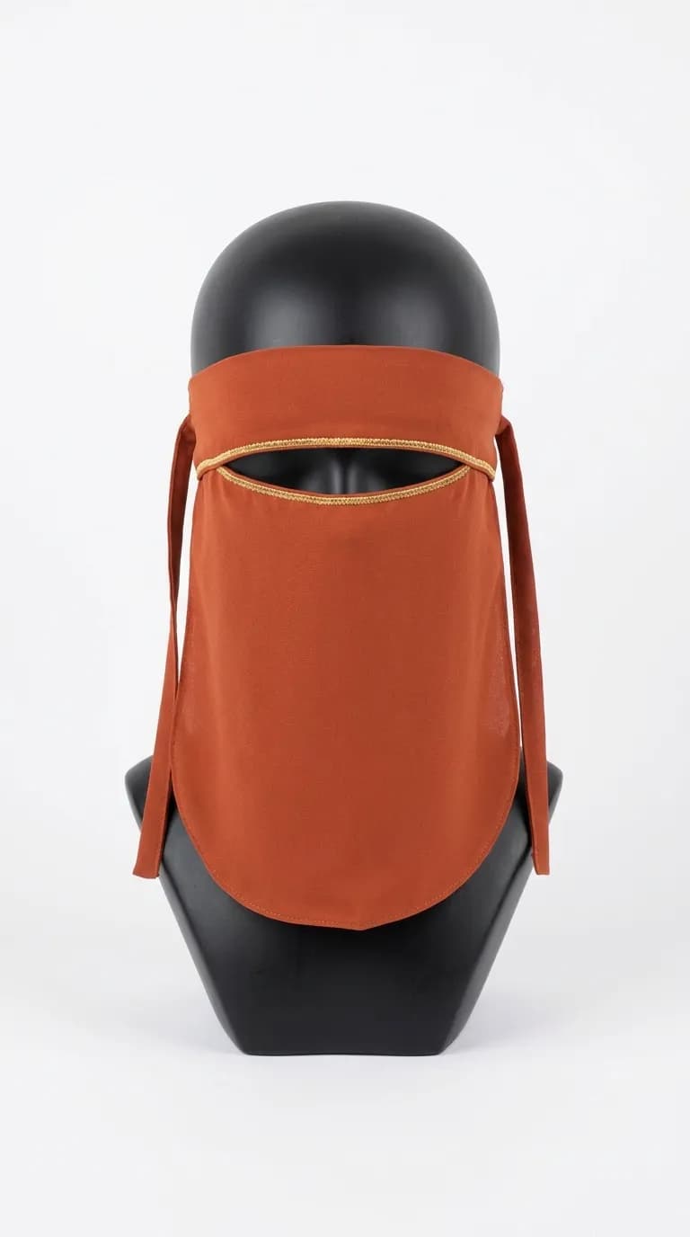 Orange Niqab Front